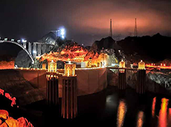 Beautiful Hoover Dam at Dusk