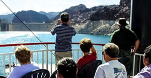Hoover Dam views from the Lake Mead paddleboat