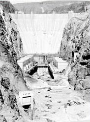 Hoover Dam on the Colorado River side