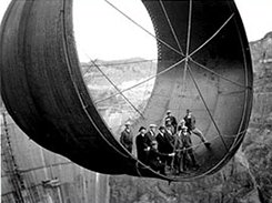 A pipe used at the Hoover Dam