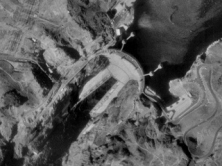 Satelite view of the Hoover Dam